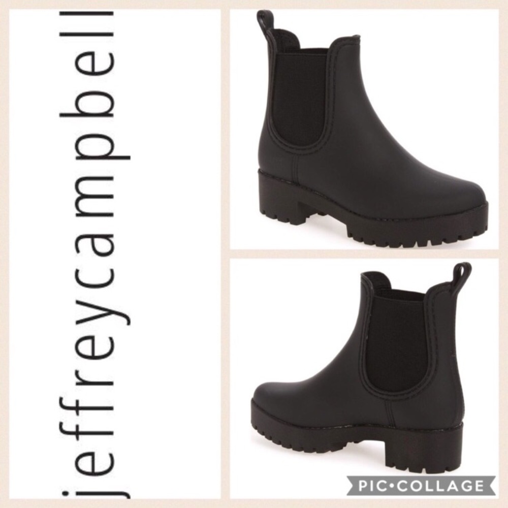 Jeffery Campbell ‘Cloudy Chelsea Rain Boots’.